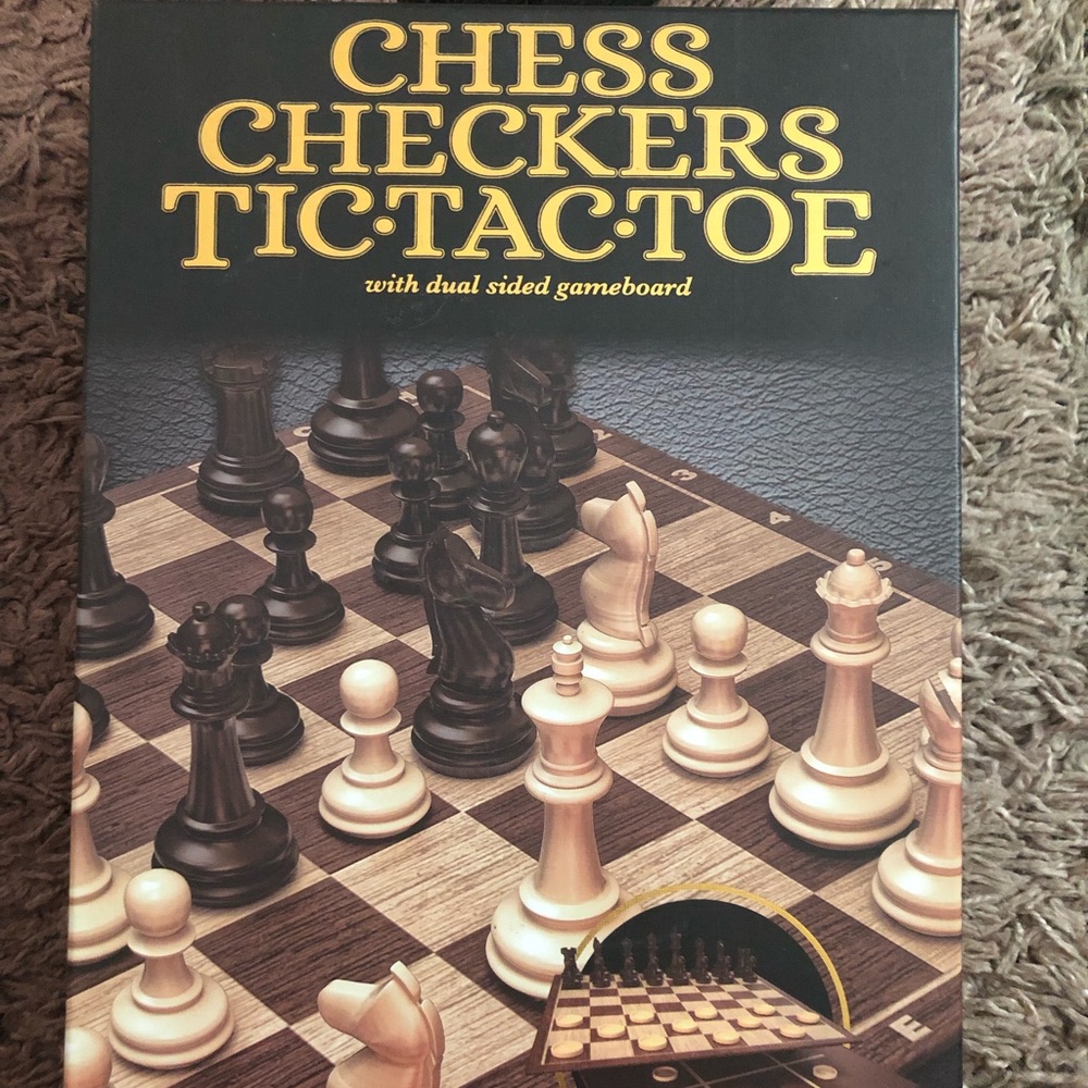 Chess Checkers tic-tac-toe Board game set
